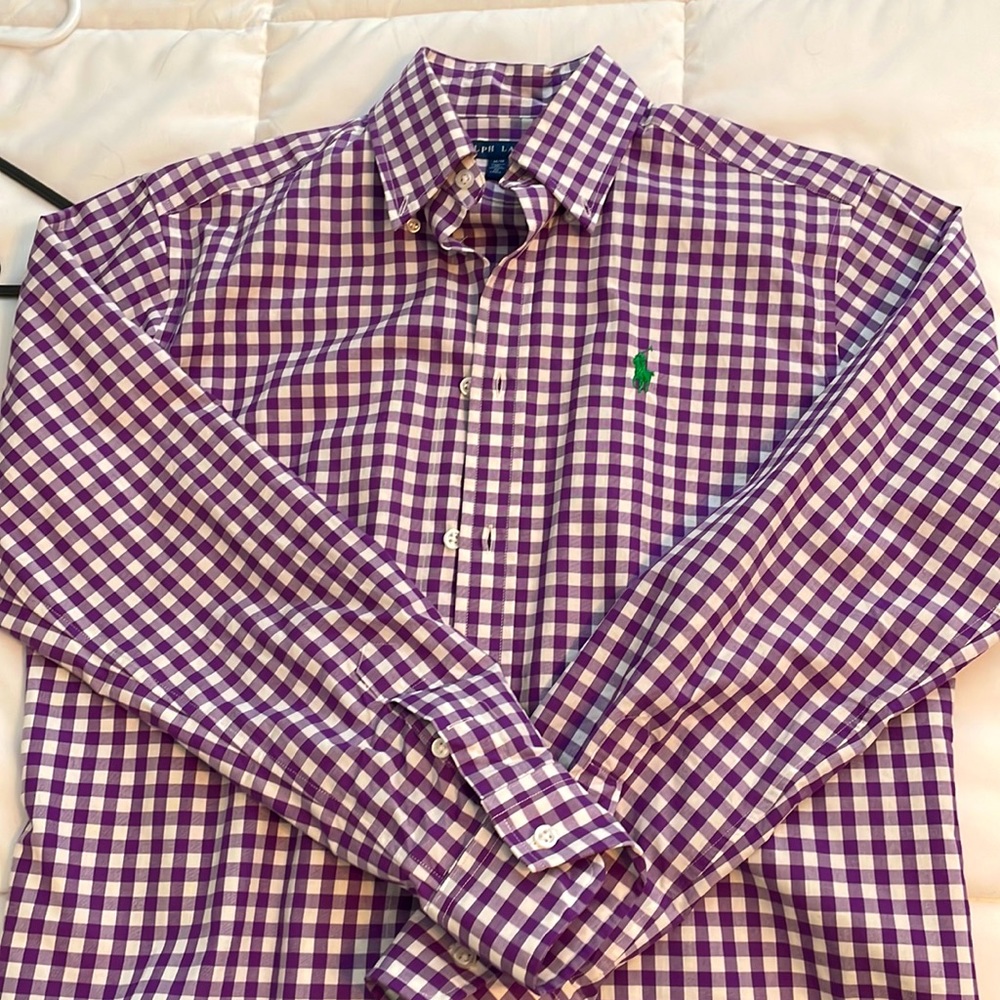 Women Med Ralph Lauren Polo long sleeve button up
